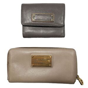 Marc by Marc Jacobs Standard Supply Leather Wallet Bundle - Taupe & Grey